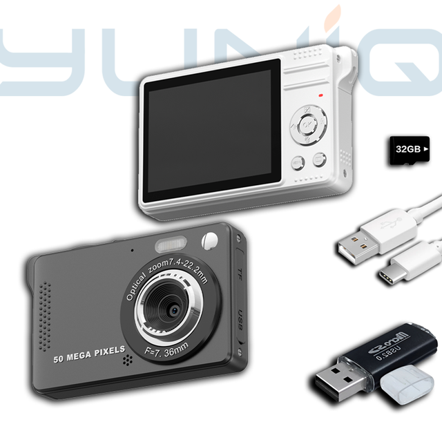 Yuniq Dual Lens 1080p Kids Digital Cameras Growth Photographic Anti Shake 2000 Cameras Old Camera 4k Professional Student M08
