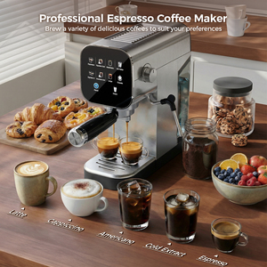 เครื่องชงกาแฟเอสเพรสโซแบบหน้าจอสัมผัส สแตนเลสสตีล พร้อมก้านทำฟองนม ตั้งโปรแกรมได้ ใช้ได้ทั้งกาแฟแคปซูลและกาแฟบด - Product Image 6