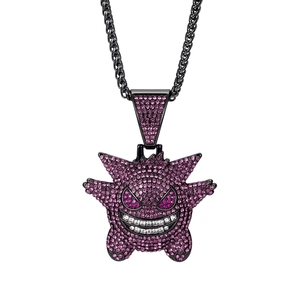 Colgante de <span class=keywords><strong>Fantasma</strong></span> Iced Out con Diamantes de Imitación Coloridos, de Aleación de Zinc con Cristales Pavé, Estilo Hip Hop Anime para Raperos - Product Image 4
