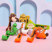 Llavero de PVC de silicona 3D de la serie de películas HOPPERS, Programa de Transformación del Castor, Colgante de Animación de Dibujos Animados Bonito, Regalo Festivo