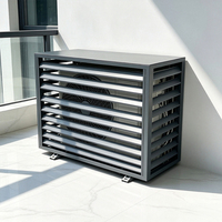 Cache extérieur pour unité de climatisation en alliage d'aluminium à lames orientables - Protection solaire, adapté aux climats tropicaux