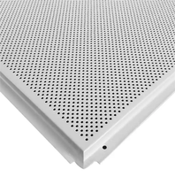 Faux plafond en aluminium suspendu en métal de panneau en aluminium perforé blanc de réduction du bruit