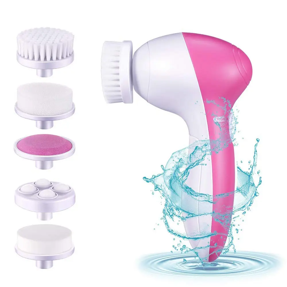2023 Beauty Popular Products High Quality Skin Care Electric Facial Brush Face Cleansing Brush 5 in 1