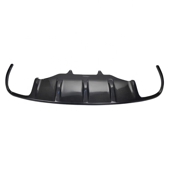 REAL CARBON FIBER UV COATED CARBON BLACK 100% FIT REAR BUMPER DIFFUSER for MACAN 2014UP