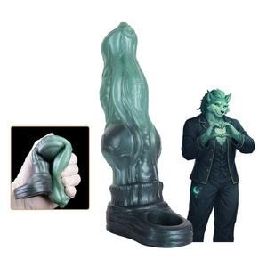 YC-2502 Hunting Dog <b>Dildo</b> Sheath for Men Fantasy Penis Enlargement Extender Liquid Silicone Penis Cover Sex Toys for Men 18+ - Product Image 1