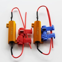 RX24 5W 10W 50W Resistor Daya Berlapis Aluminium Emas Resistor Daya Berlapis Kawat Resistor Pengereman Dinamis