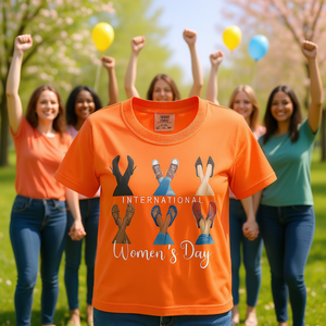 T-shirt per la Giornata internazionale della donna, per donna, 100% cotone, girocollo, casual, con stampa femminista, top primaverile ed estivo - Product Image 2