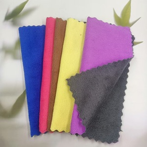 Chiffons de nettoyage pour cuisine, torchons, serviettes de nettoyage absorbantes double face bicolores en microfibre corail, vente en gros pour une ou plusieurs unités - Product Image 1