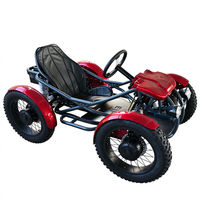 Quad électrique tout-terrain 4x4 rouge avec suspension indépendante pour la conduite en extérieur