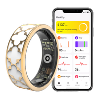 Anneau de santé intelligent personnalisable pour tous-podomètre, oxymètre, moniteur de fréquence cardiaque et de sommeil, idéal pour les hommes et les femmes avec téléphone