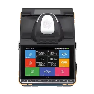 เครื่องเชื่อมต่อใยแก้วนำแสง K5 Mini แบบ 6 มอเตอร์ พร้อมระบบจัดตำแหน่งแกนกลาง  สำหรับงานเชื่อมต่อใยแก้วนำแสง  รองรับเครื่องมือวัด OPM และ VFL สำหรับเครือข่ายโทรคมนาคม 4G GPRS ได้รับการรับรองมาตรฐาน CE และ RoHS - Product Image 1