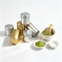 Boîte à thé vintage en métal au design personnalisé avec fermeture hermétique pour le stockage de poudre de style japonais