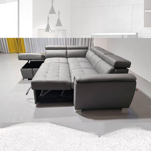 モダン リビングルーム家具 リビングソファセット 収納付き コンバーチブル式スリーパーソファベッド 引き出し式断面ソファベッド - Product Image 5