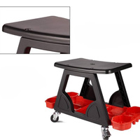 Tabouret roulant pour studio de construction mobile Chaise Creeper Garge Tabouret de réparation pour lavage de voiture Banc