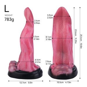 YOCY Silicone Tongue <b>Dildo</b> Dog Wolf Tongue Alien Massage Wand Vagina Clitoris G Spot Anal Stimulator Anal <b>Dildo</b> for Women Men - Product Image 1