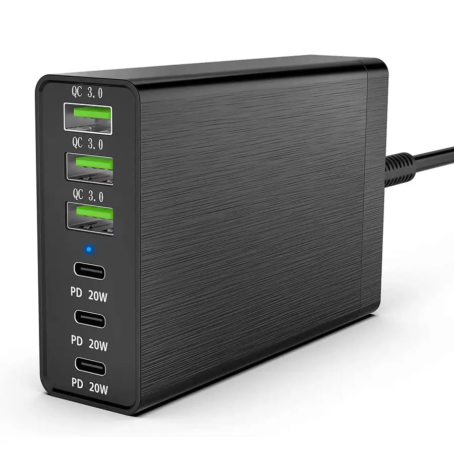 Multi Ports 96W PD Desktop Charger Station USB A Type C Mobile phone Charging hub