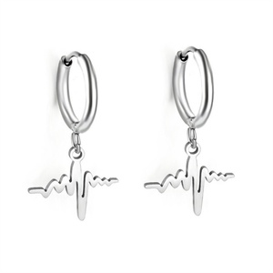 ต่างหูห่วงสแตนเลสสตีลรูปดาวสายฟ้าแบบกันน้ำ ดีไซน์น่ารัก ขายส่ง - Product Image 5