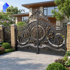 Fabrication professionnelle d'arche porte coulissante en acier fer forgé Villa conceptions <span class=keywords><strong>de</strong></span> porte électrique - Product Image 3