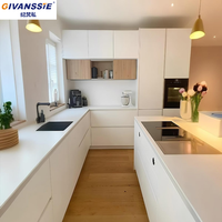 Meubles de cuisine modernes style Shaker en contreplaqué, unités murales et de base pour la rénovation de la maison, résistants à l'eau et écologiques
