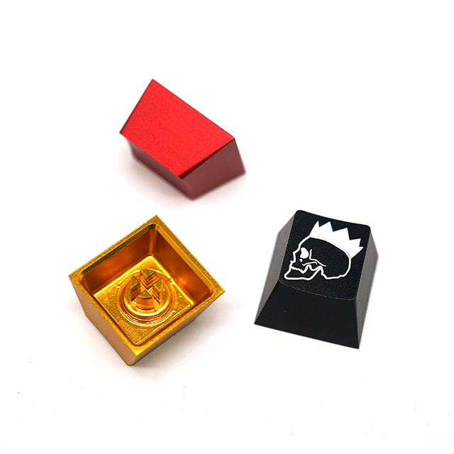 Custom Blank DIY Keycap 61 Keys Metal Keycaps CNC Machining Backlit Keycaps for Office & Home Mechanical Keyboard