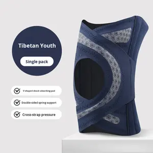 Ménisque Joint Cross Strap Sports Genouillère Mince Néoprène Manchon De Compression pour Courir Patella Fixation Genou De Protection - Product Image 5