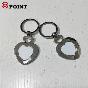 Venta caliente en forma de corazón 37*55mm en blanco clave cadena de Metal de sublimación - Product Image 3