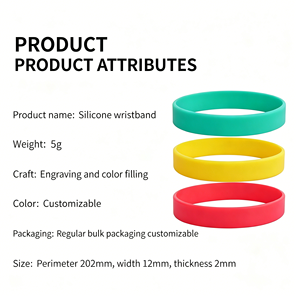 Pulseras de Silicona Personalizadas al por Mayor, Brazaletes de Goma Personalizados para Eventos, Conciertos, Promociones, con Logotipo Personalizado Relleno de Tinta - Product Image 2