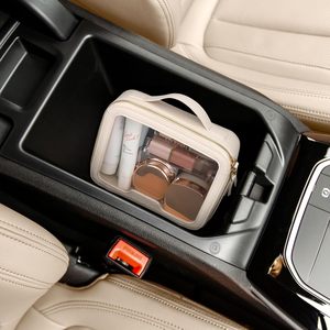PACKISM borsa da viaggio di grande capacità e borsa per il trucco pacco resistente all'acqua tela in PVC con chiusura a cerniera borsa cosmetica stampata
