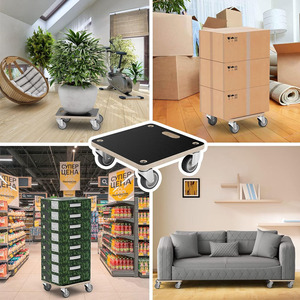 Moving Dolly 2 Pack, 550lbs Wood Dolly para mover muebles con ruedas No requiere montaje (cuadrado) - Product Image 3