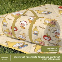 Tapis de sol portable en polyester pour camping, pique-nique, plage, extérieur, imperméable, anti-humidité, extra-épais, ultrasonique, SYNC F23