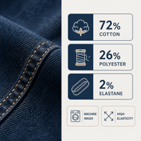 Jean taille haute à jambe large pour femme avec poches utilitaires, coupe ample, en denim doux et extensible, vente en gros usine