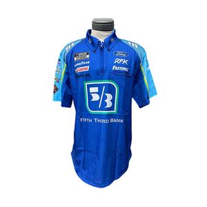Custom Quick Dry Unisex Barato Spandex Poliéster Hombre Camisetas Motor Racing Crew Camisetas Pit Crew Cremallera Polo - Product Image 3