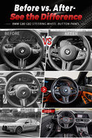 Garniture de panneau de commande de volant en fibre de carbone sèche Perfiply pour BMW G80 M3/G82 M4 2021+ – Amélioration intérieure