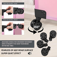 Pro Salon Nail Table Manucure avec bluetooth Design Pliable Salon De Beauté Nail Desk Table De Manucure Bagages Mobiles Nail Table