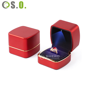 Luxury Spray Painted Jewelry <b>Box</b> Valentine's Day Wedding Packaging Ring Pendant Jewelry Strap <b>LED</b> <b>Light</b> <b>Box</b> - Product Image 1