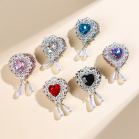 Perles Cœur en Cristal à Trou Droit pour DIY : Stylos, Chaînes de Téléphone Portable, Porte-clés, Chaînes de Sac, Accessoires