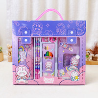 Boîte de prix portable en gros pour enfants, coffret cadeau de fournitures scolaires pour élèves de la maternelle et du primaire, cadeaux de fête, récompenses