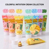 Kit de colle crème en silicone non toxique 50g pour coques de téléphone DIY, ensemble adhésif crème fouettée pour loisirs créatifs pour enfants