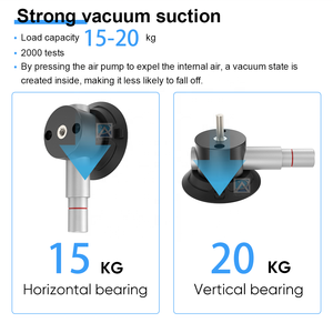 Support de caméra d'<span class=keywords><strong>action</strong></span> pour moto Altowell de qualité industrielle, ventouse à vide robuste de 3 pouces, pompe manuelle, alliage d'aluminium, silicone - Product Image 4