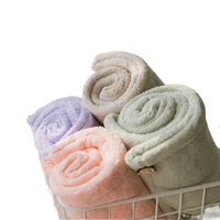 Serviette de bain en microfibre pour sécher les cheveux, bandeaux colorés à absorption rapide, turban pour sécher les cheveux, enveloppe pour les soins personnels