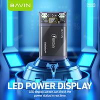 BAVIN 10000mAh Super Charge 22.5W PC002 Portable PD QC3.0 Voyage En Plein Air Cellulaire Téléphone Mobile USB Type-c Power Bank