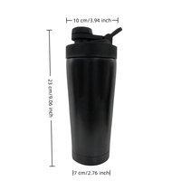 Gourde shaker en acier inoxydable 750 ml à double paroi isolée sous vide, sans BPA, avec couvercle, pour la gym, et gobelet à vin avec haut-parleur