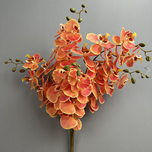 ดอกกล้วยไม้ประดิษฐ์คุณภาพสูง หรูหรา สัมผัสเหมือนจริง 7 หัว สีม่วง สำหรับตกแต่งงานแต่งงาน - Product Image 4