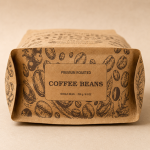 ถุงกระดาษคราฟท์สีน้ำตาลย่อยสลายได้แบบกำหนดเอง ถุงกาแฟทรงสี่เหลี่ยมแบบ Doypack พร้อมซิปล็อคสำหรับบรรจุภัณฑ์กาแฟ - Product Image 6