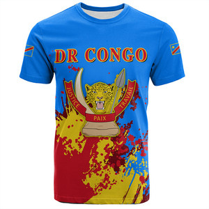 Vêtements en gros avec un nouveau design du drapeau du Congo pour hommes, t-shirts en polyester du Congo - Product Image 4