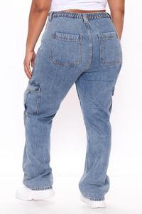 Vente en gros, jean droit ample pour garçon et <span class=keywords><strong>ami</strong></span>, jean taille haute pour femmes, pantalon <span class=keywords><strong>cargo</strong></span> pour femmes, jean en jean - Product Image 6