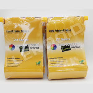 Card Printer Ribbon 200 Prints Compatible YMCKO Color Ribbon For