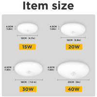 220V 110V 12W 18W Lampara Led De Luna Capteur De Mouvement À Induction Automatique Moderne PIR Led Veilleuse, Capteur De Mouvement Led Lumières