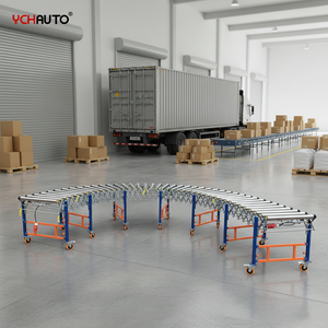 Transportador de Rodillos Expandible Multifuncional que Ahorra Trabajo, Descarga Automatizada de Camiones, Transportador de Rodillos Motorizado Flexible - Product Image 5