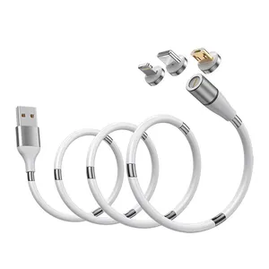 Nuevo Strong Super 3 en 1 Cable de carga magnético Tipo C Micro IOS 8Pin USB cables magnéticos